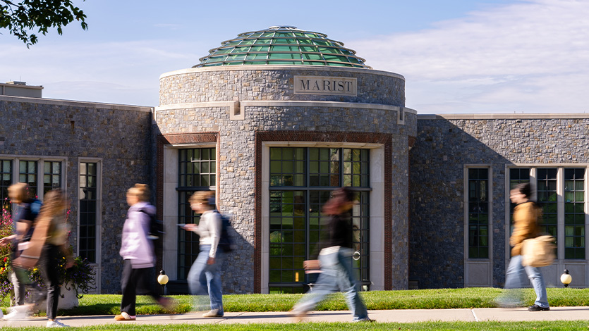 Image of students walking on campus.