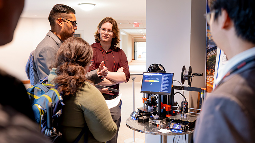 Image of students showcasing their projects and research at the Marist Computing Conference.