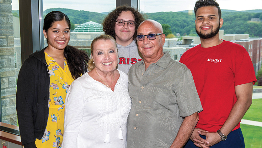 Dominick and Lee LaRuffa with Marist Higher Education Opportunity Program students