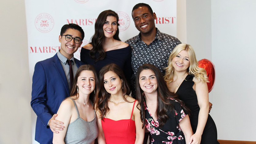 Liana Frasca (bottom left) with friends