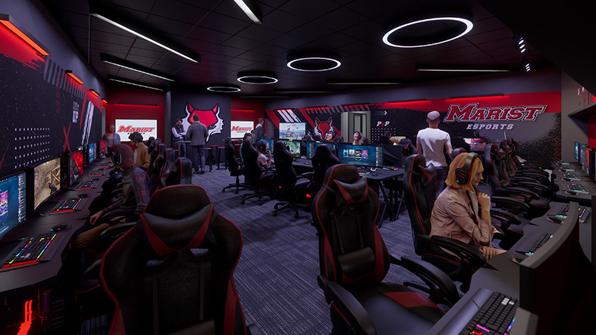 Rendering of the new Marist Esports facility now under construction.