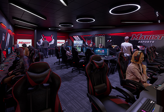 Rendering of the new Marist Esports facility now under construction.