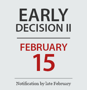 Image of Marist University's Early Decision 2 date, Feb. 15, and early decision deadline.