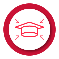 Image of an icon of a commencement cap.