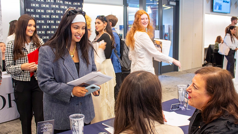 Image of students at Fashion Connection career fair.