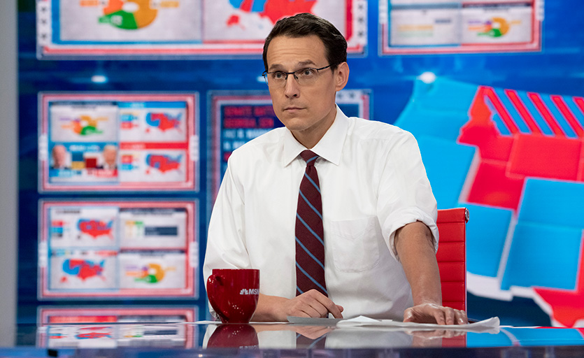 Image of Steve Kornacki on the NBC set.