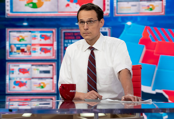 Image of Steve Kornacki on set at NBC.