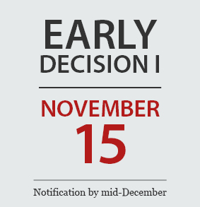 Image of Marist University's Early Decision 1 date, November 15 and early decision deadline.
