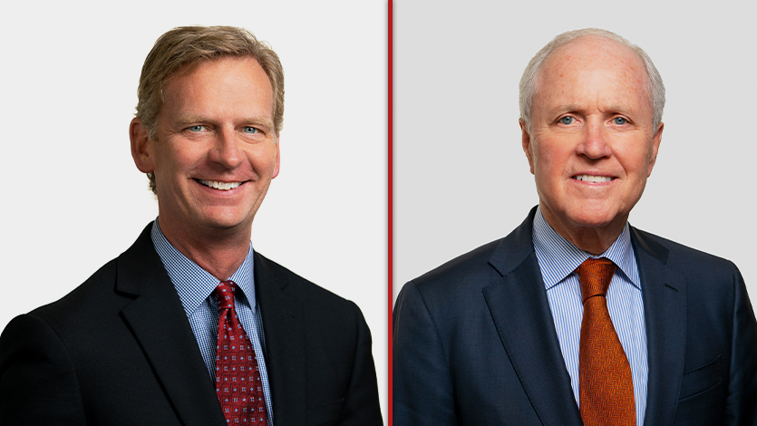 image of Dr. Kevin Weinman, President of Marist College (left) and Dr. Dennis J. Murray, President Emeritus (right)