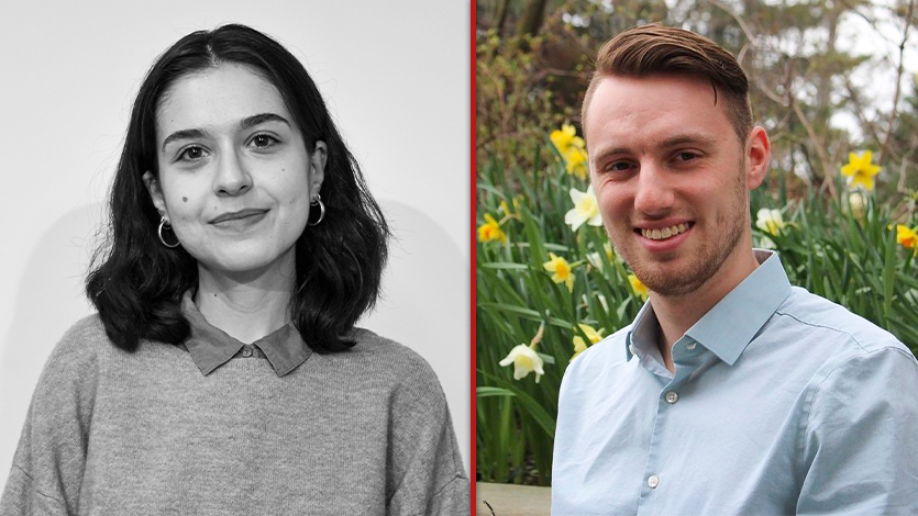 image of Nora Nucullaj (left) and Alex Cottrell (right)