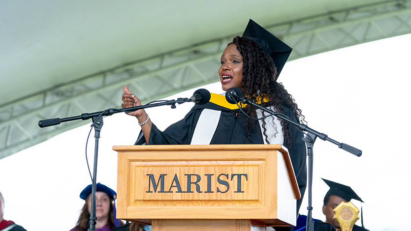 image of Shireen Scott delivering the the Award for Excellence in Professional Programs Address