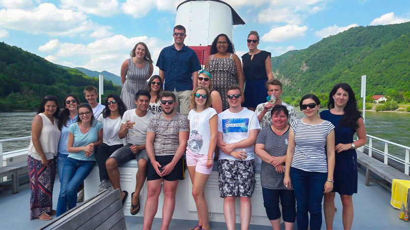 Dr. DeJesus-Diaz (far left) with faculty and teaching candidates from the University of Vienna (please confirm this caption)