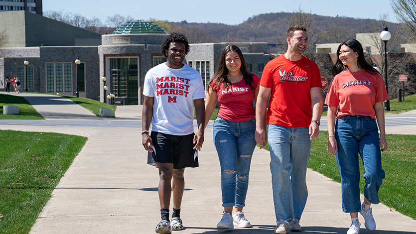 Image of students walking on campus