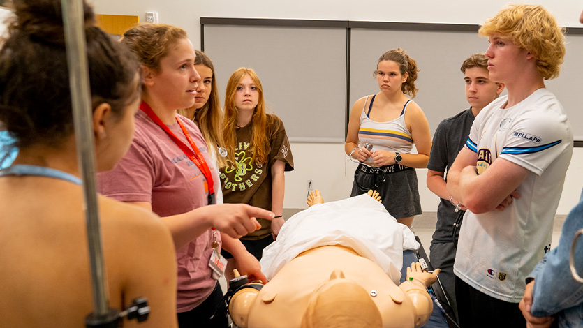 Image of  Simulation Lab during a Pre-Health class at Summer Pre-College.