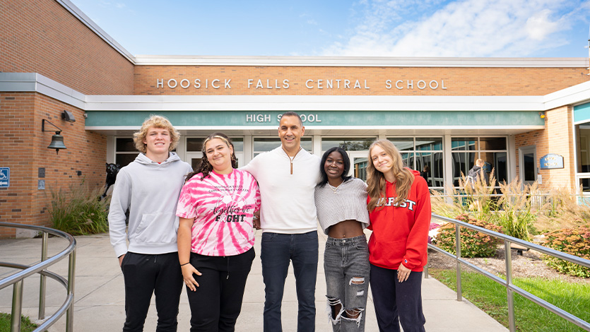 Image of John Liporace and students.