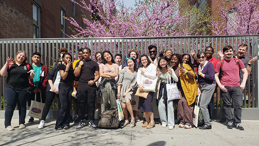 Image of student group attending Black Comic Book Festival.