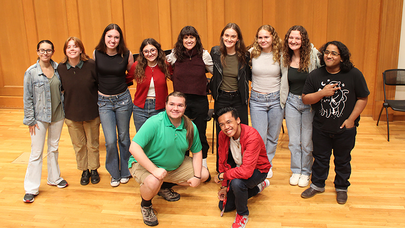 Image of The inaugural Visiting Artist Program class cohort with Noelle Viñas