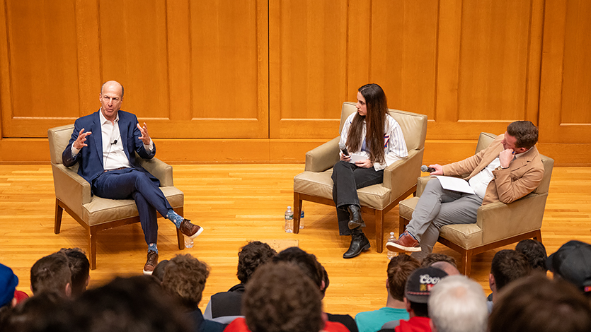 Image of Gary Cohen and moderators.
