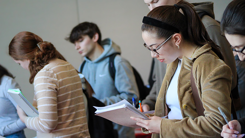 Image of students at financial literacy week. 