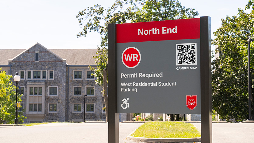 Image of new North End parking sign.