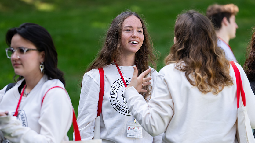 Image of Students at the First-Year Abroad Orientation.
