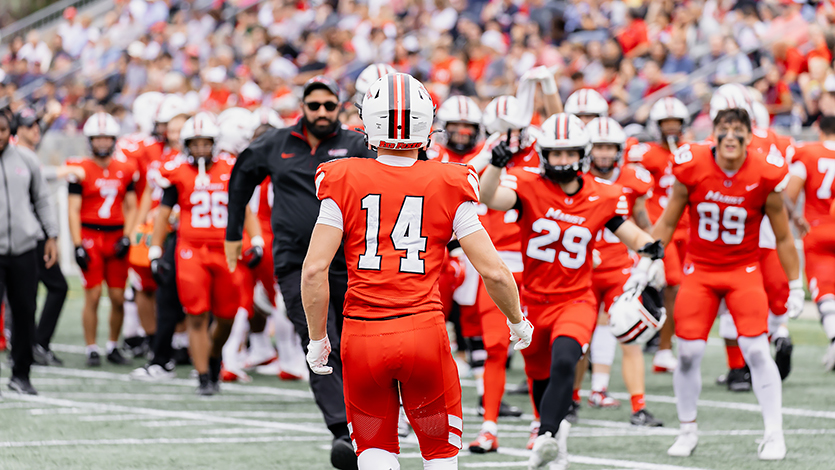 Image of Marist Football vs. Dayton during a record-breaking attendance game at Tenney Stadium in 2024. Photo by Ricky Torres/Marist Athletics.