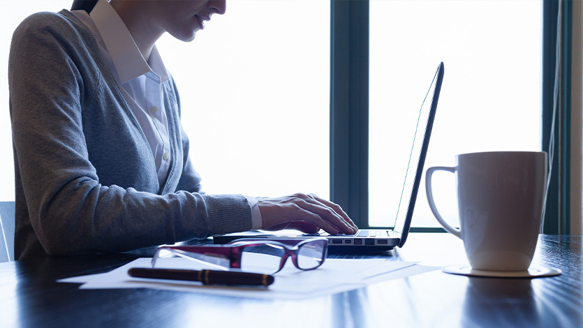 Image of person on laptop.