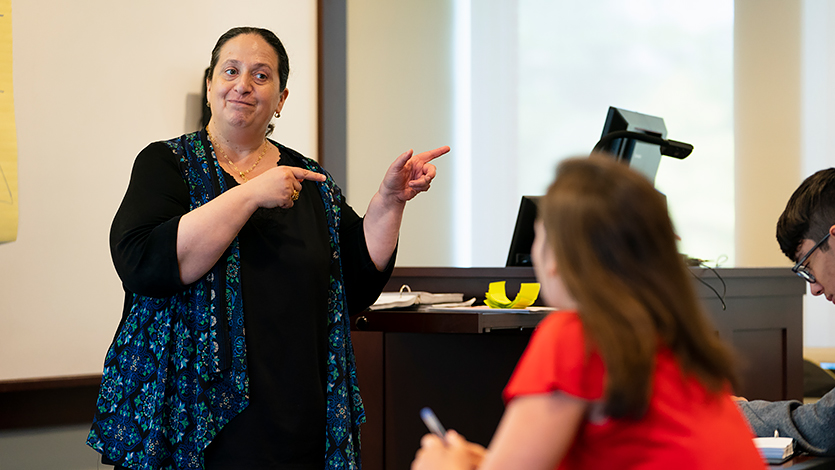 Annamaria Maciocia teaches a Summer Pre-College Pre-Law program. 