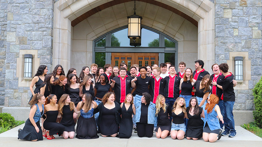 Image of the Enharmonics perform “Great Expectations” from The Outsiders during Marist Singer’s Night on Broadway 2025 show.