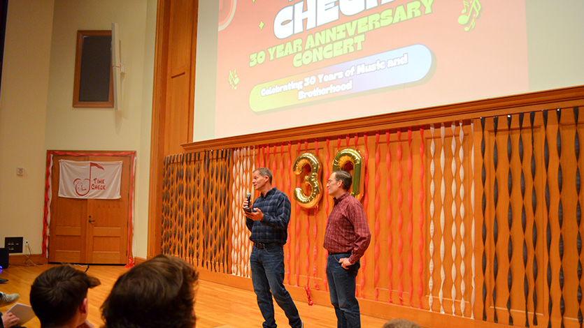 Time Check founders Ryan McGrath '98 and Jamie Mitchell '98 reflect on the group’s origins 30 years ago.