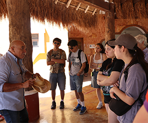 Image of students on a travel course.