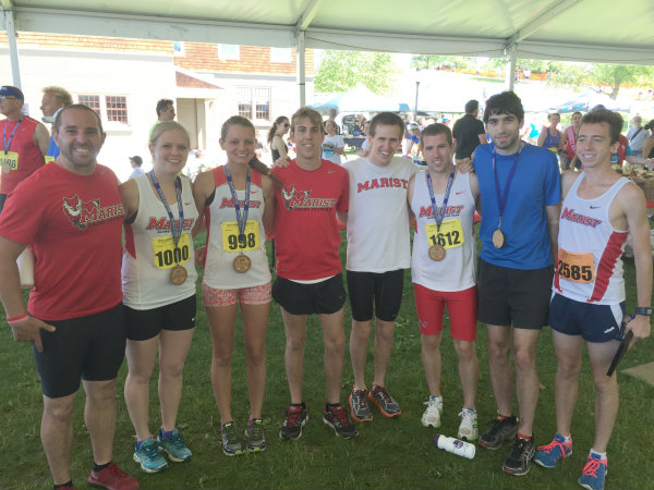 An image of Marist runners at the Walkway Marathon