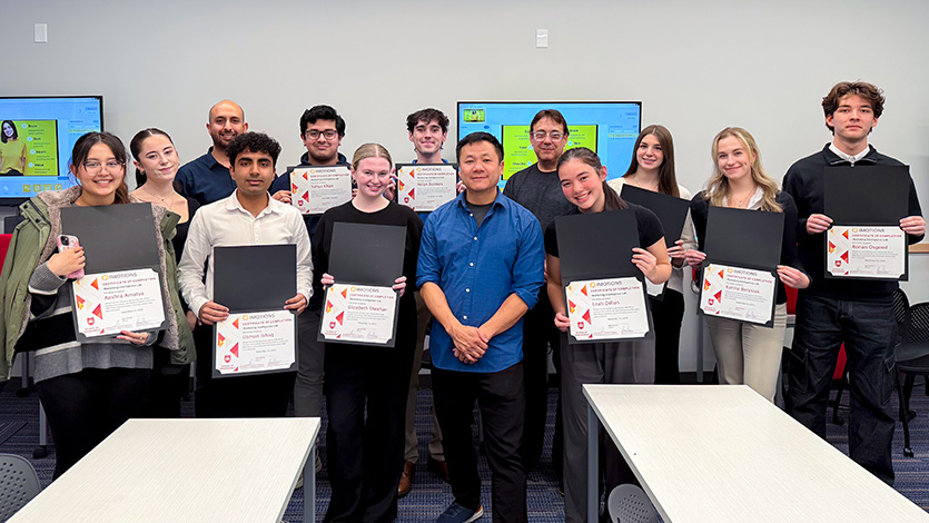 Marist University Image: Students with their certificats from iMotions training.