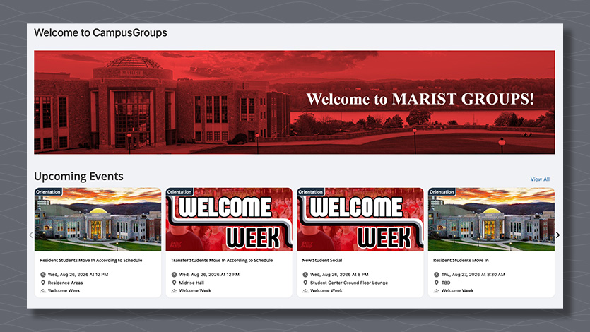 Image of Marist Groups webpage. Photo by Carlo de Jesus/Marist University. 
