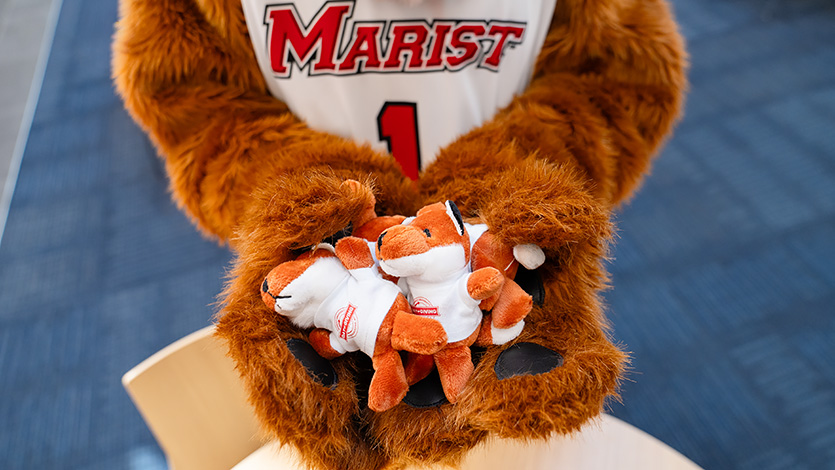 Image Frankie is getting ready for the Day of Giving with miniature fox plushies for the “Find a Frankie” challenge.