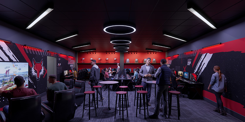 Rendering of the new Marist Esports facility now under construction.