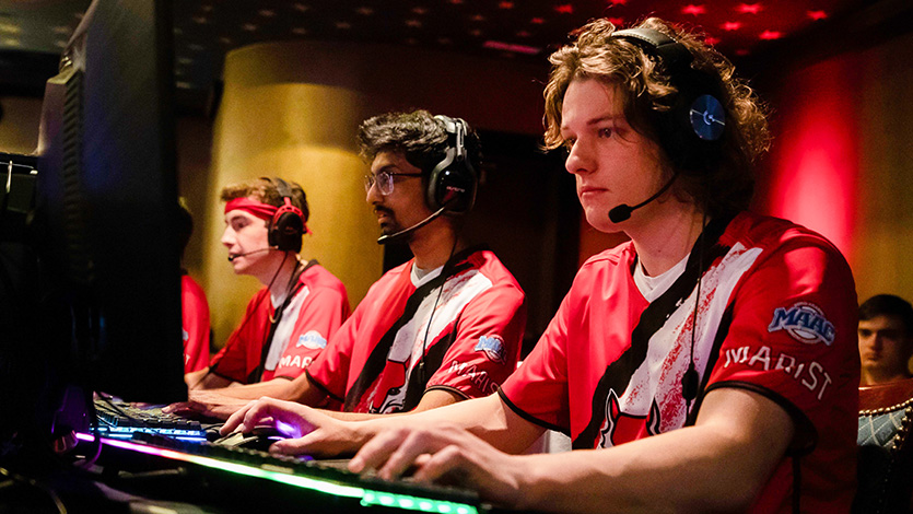 Image of Marist’s Esports team while competing in 2023.