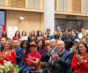 Image of a crowd shot at Marist University Day.