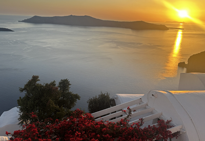 Image of a sunset during a Marist University travel course.