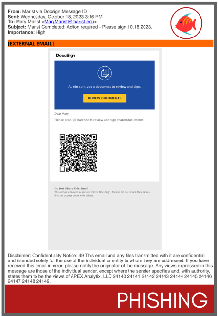 Thumbnail for article titled 'PHISHING: Marist Completed: Action required'